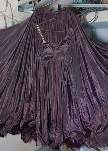 Brown Silk Lahanga Choli