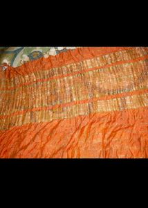 Elegant Orange Cotton Saree