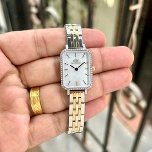 Quadro Women&#39;s MOP Analog Stainless Steel Watch*