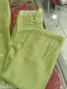 Green Embroidered Salwar Kameez