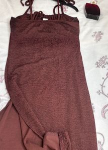 Brown Beachy Bodycon Dress