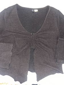 Chic Black Full sleeve Top