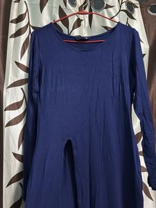 Navy Blue Long Sleeve Top
