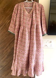 Pink Printed Kurta Set