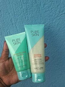 Oriflame Pure Skin Clay Mask & Face Scrub Set