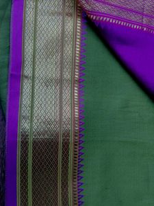Green &amp; Pink Silk Saree