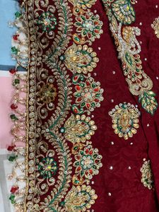 Offr 24hrs Only, Heavy Bridal Embroidery Work Sare