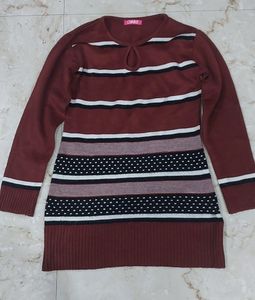 Rust Color Long Sweater Small Size