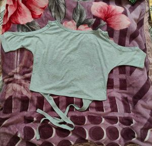 Off Shoulder Crop Top