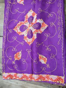 Embroidered Purple Saree
