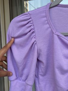 Purple Ruched Top