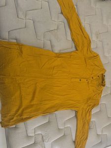 Mustard Melange Top