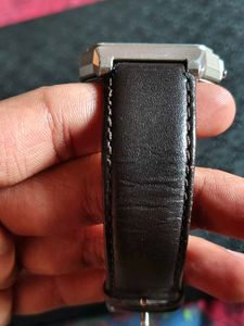 Casio W217H With Timex Leather Strap