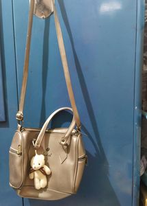 Sling Bag With Teddy Keychain