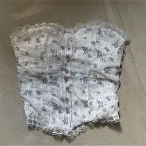 Cute Pinterest Floral Corset Top