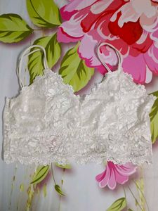 (1093)White Lace Bralette