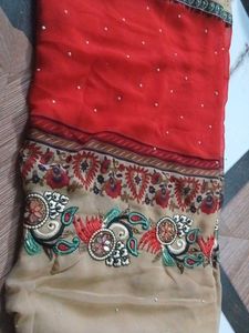 Elegant Embroidered Saree