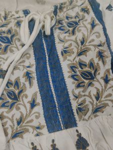 White Printed Kurta