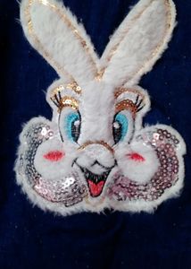 Denim Rabbit Patch Top💙