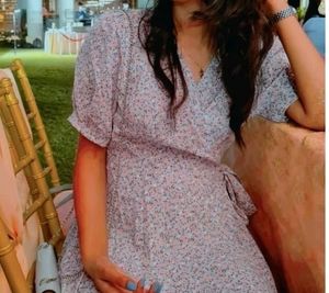 Ice Blue Flared Dress