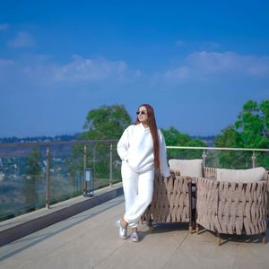 White Hoodie &amp; Jogger Set