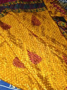 Crape Saree Sun Sine Yellow