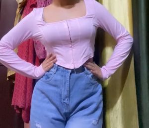 Imported Pink Corset Top