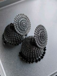 Anti-tarnished Oxidized Jhumka Earrings