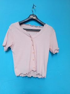 PEACH CROP TOP 💌