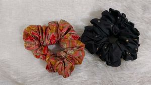 Beautiful  Purple, Blue , And Grey Scrunchies