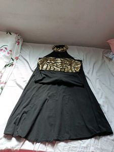 Floor Length Gold Sequin Gown