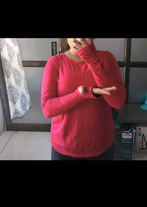 Red Long Sleeve Top