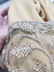 Party Wear Gown With A Shrug ( L Size)