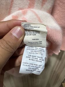 Evisu Womens Pink Rabbit Wool Sweater