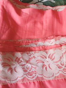 Beautiful Peach Saree