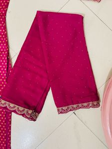 Libas Pink Embroidered  Kurta Set