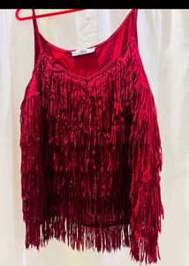 Red  (Marron)Fringe Festival Tank Top