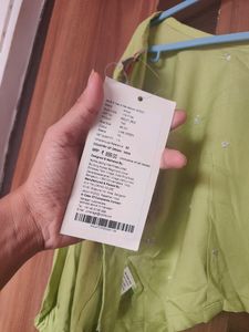 Lime Green Backless Blouse / Crop Top (Women)