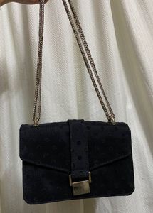 Zara Black Polka Sling Bag