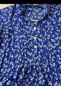 Blue Floral Print Shirt