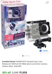 2 Days Offer Sports Camera Working Condition