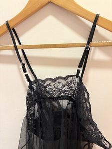 Black Lace &amp; Mesh Babydoll