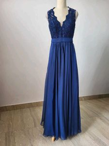 Elegant Navy Blue Maxi Dress