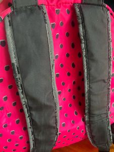 Magenta Strawberry Print Backpack