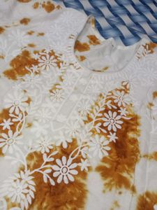 embroidery kurta set paint