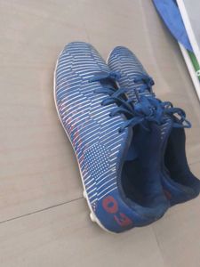 Blue Striped Football Studs