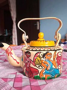 Handcrafted Painted Teapot from West Bengal