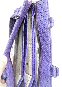 Purple Woven Design Handbag