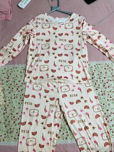 Cute Bear Print Long Sleeve Tee