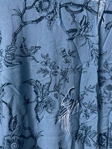 Blue Floral Print Kurta